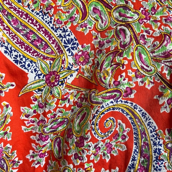 Ralph Lauren Women's printed blouse with 3/4 sleeves and button-down collar sz S - Picture 5 of 9